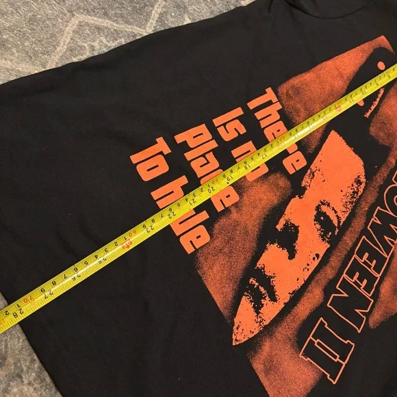 Halloween II Mike Myers Black and Orange Graphic T-Shirt - Picture 5 of 8
